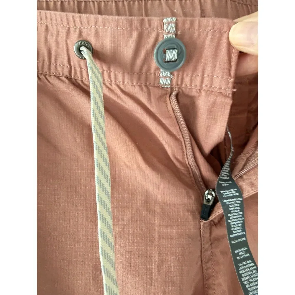 Vuori Ripstop Pants Women's Small Terracotta Pink Jogger Zip Pocket
